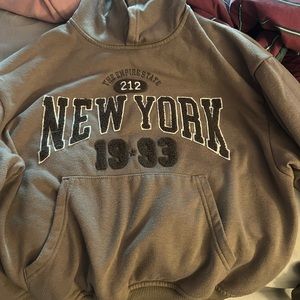 Brown crop top hoodie